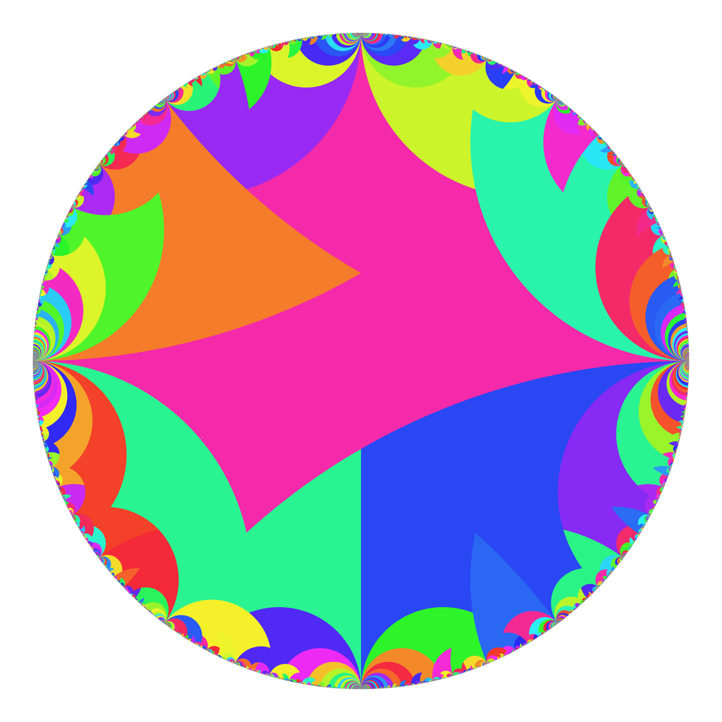 Tiling of the disk model by a fundamental domain for Γ(2).