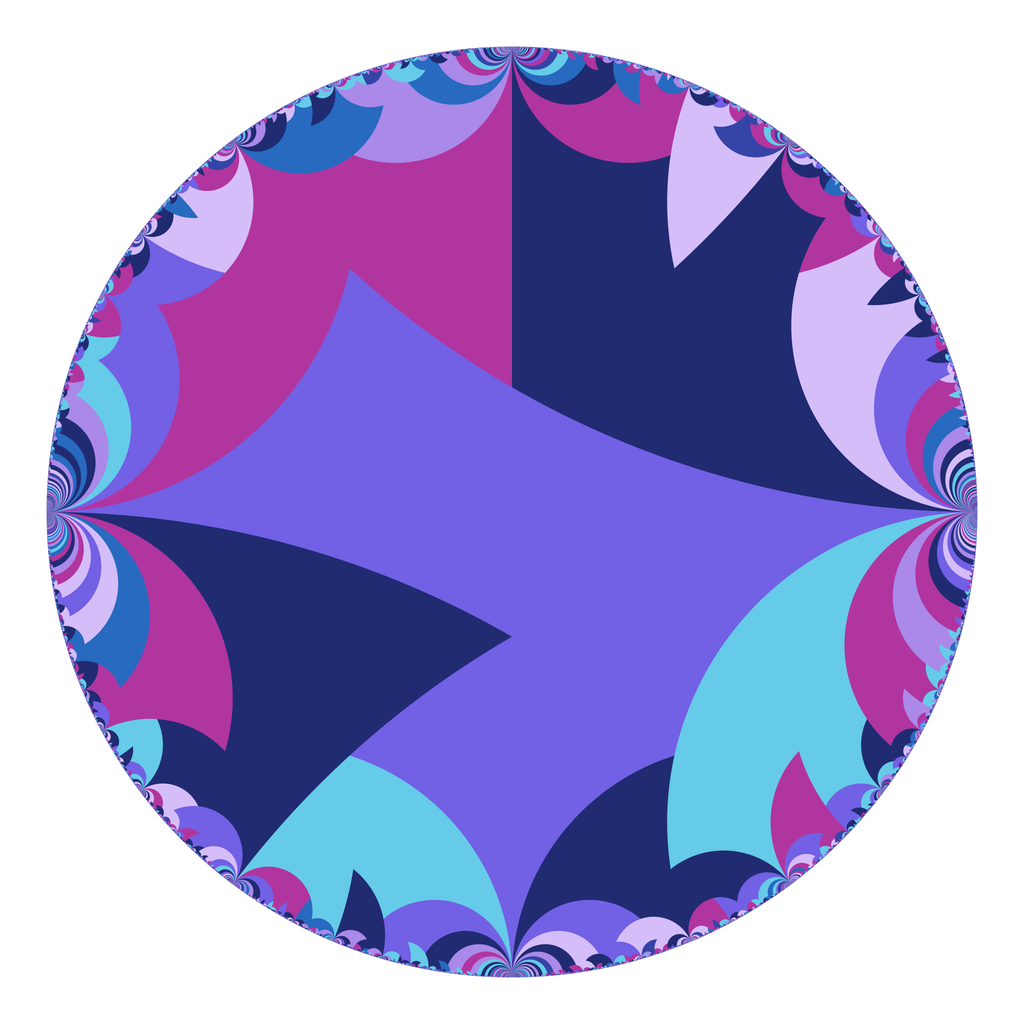Tiling of the disk model by a fundamental domain for Γ(2).