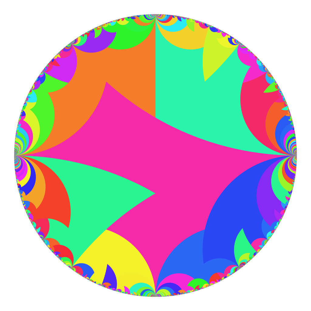 Tiling of the disk model by a fundamental domain for Γ(2).