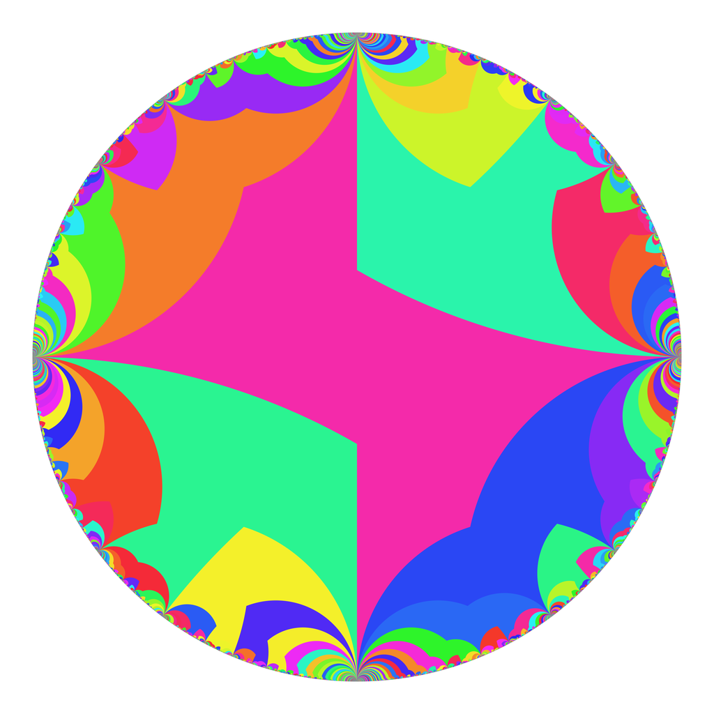 Tiling of the disk model by a fundamental domain for Γ(2).