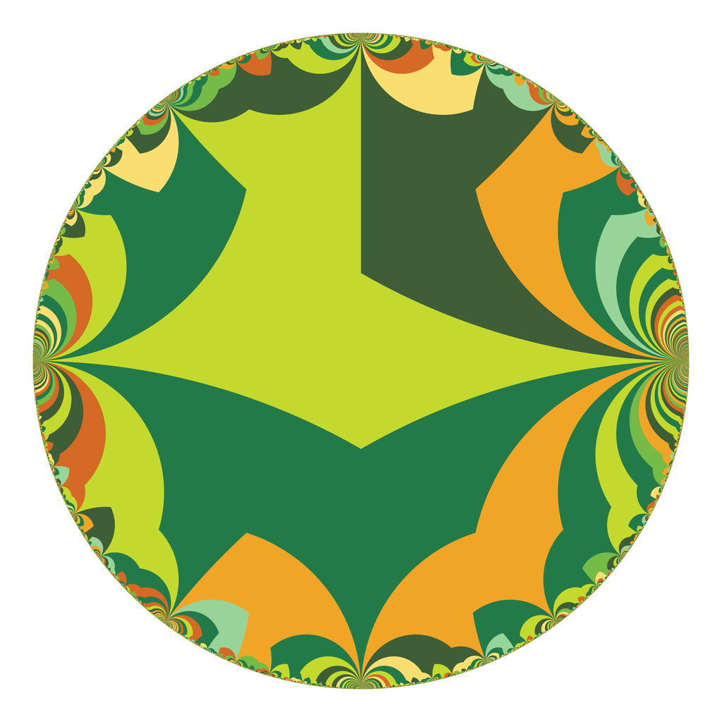 Tiling of the disk model by a fundamental domain for Γ(2).