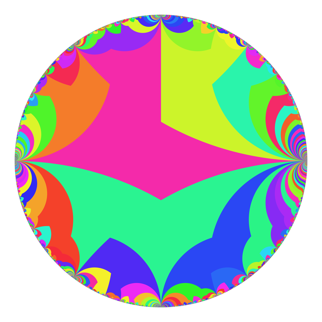 Tiling of the disk model by a fundamental domain for Γ(2).