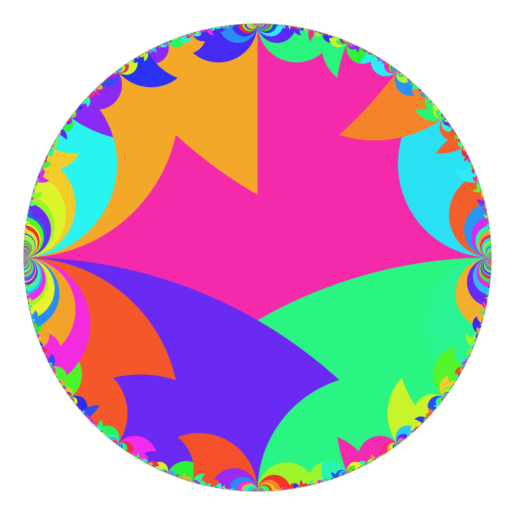 Tiling of the disk model by a fundamental domain for Γ(3).