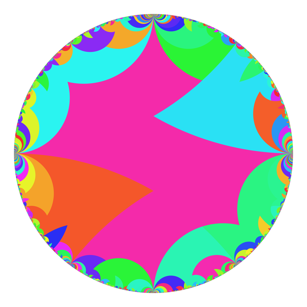 Tiling of the disk model by a fundamental domain for Γ(3).
