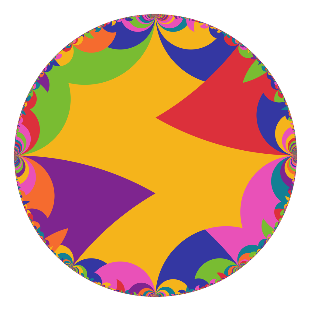 Tiling of the disk model by a fundamental domain for Γ(3).