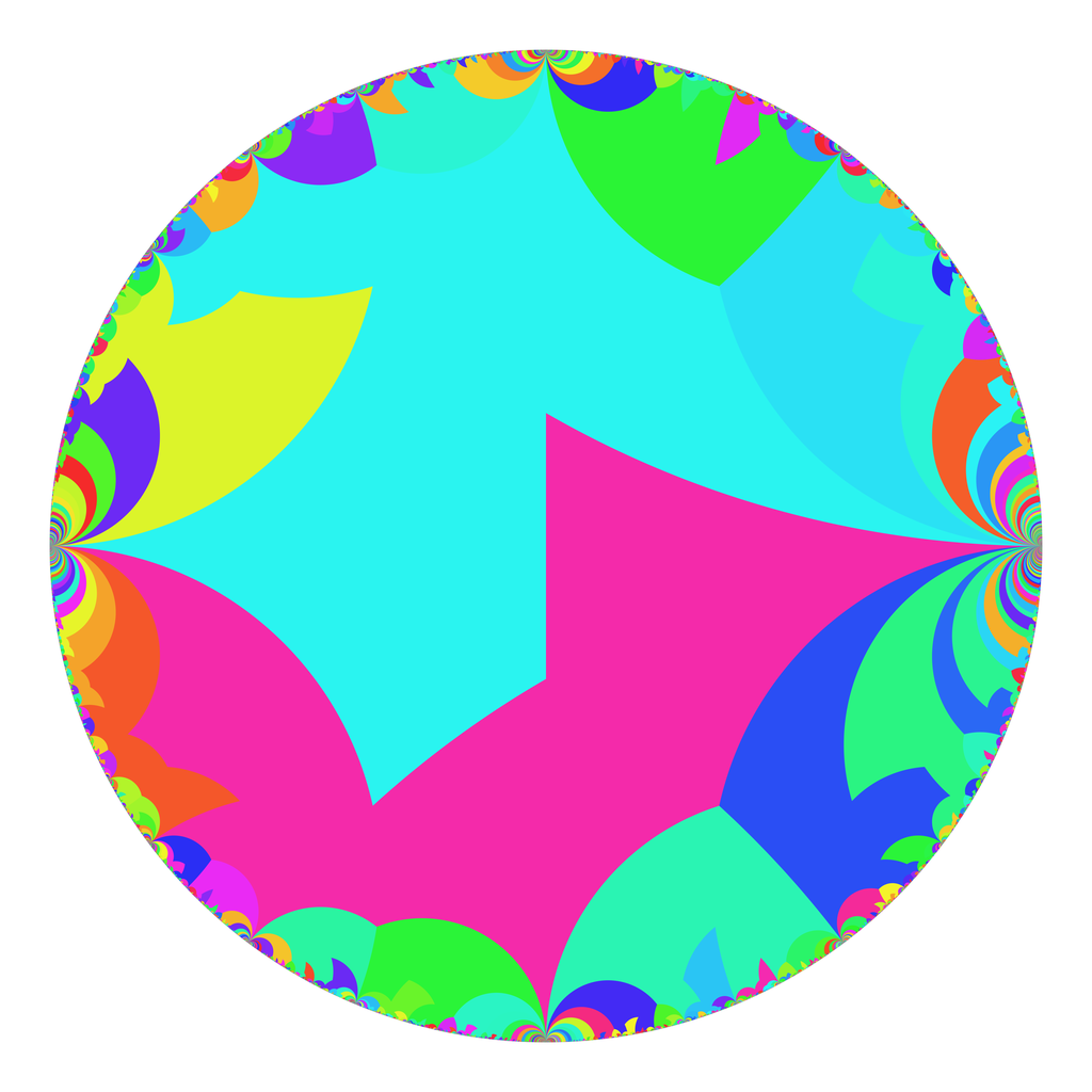 Tiling of the disk model by a fundamental domain for Γ(3).