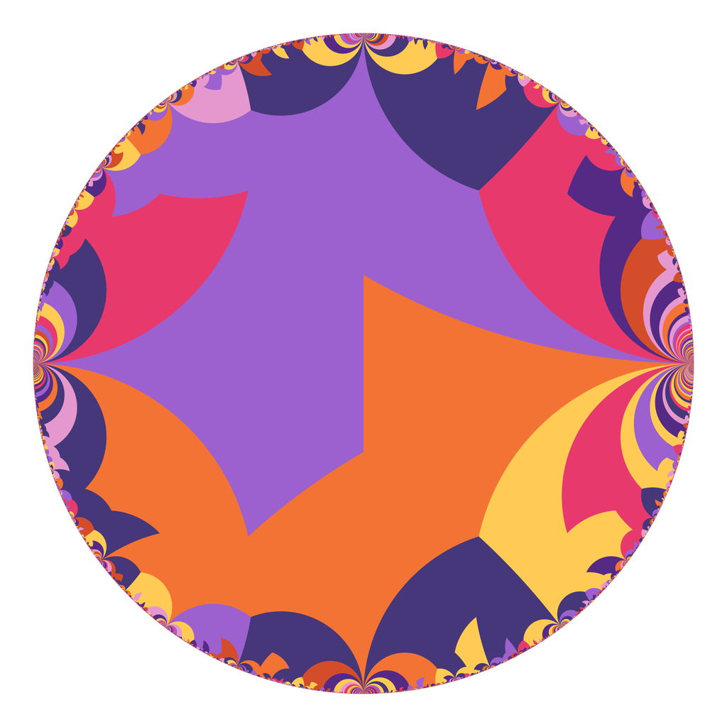Tiling of the disk model by a fundamental domain for Γ(3).
