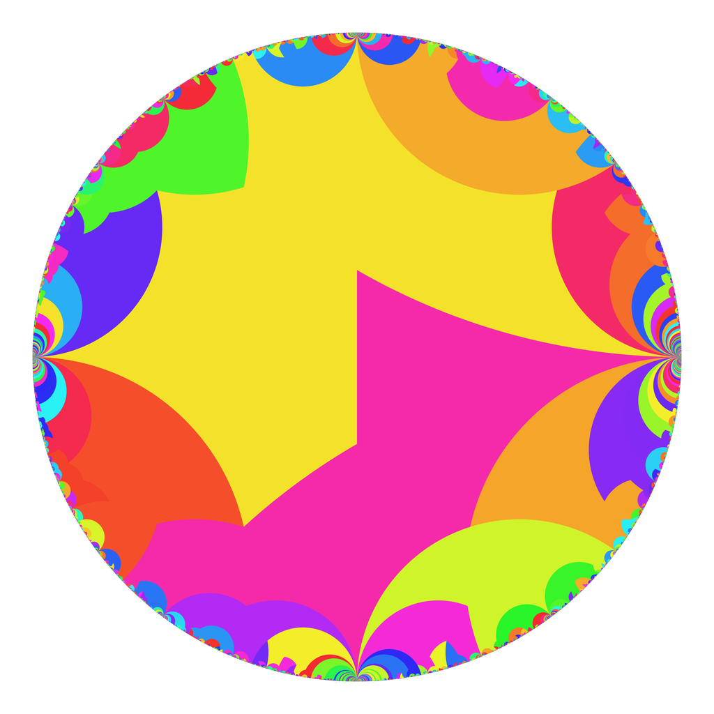 Tiling of the disk model by a fundamental domain for Γ(4).