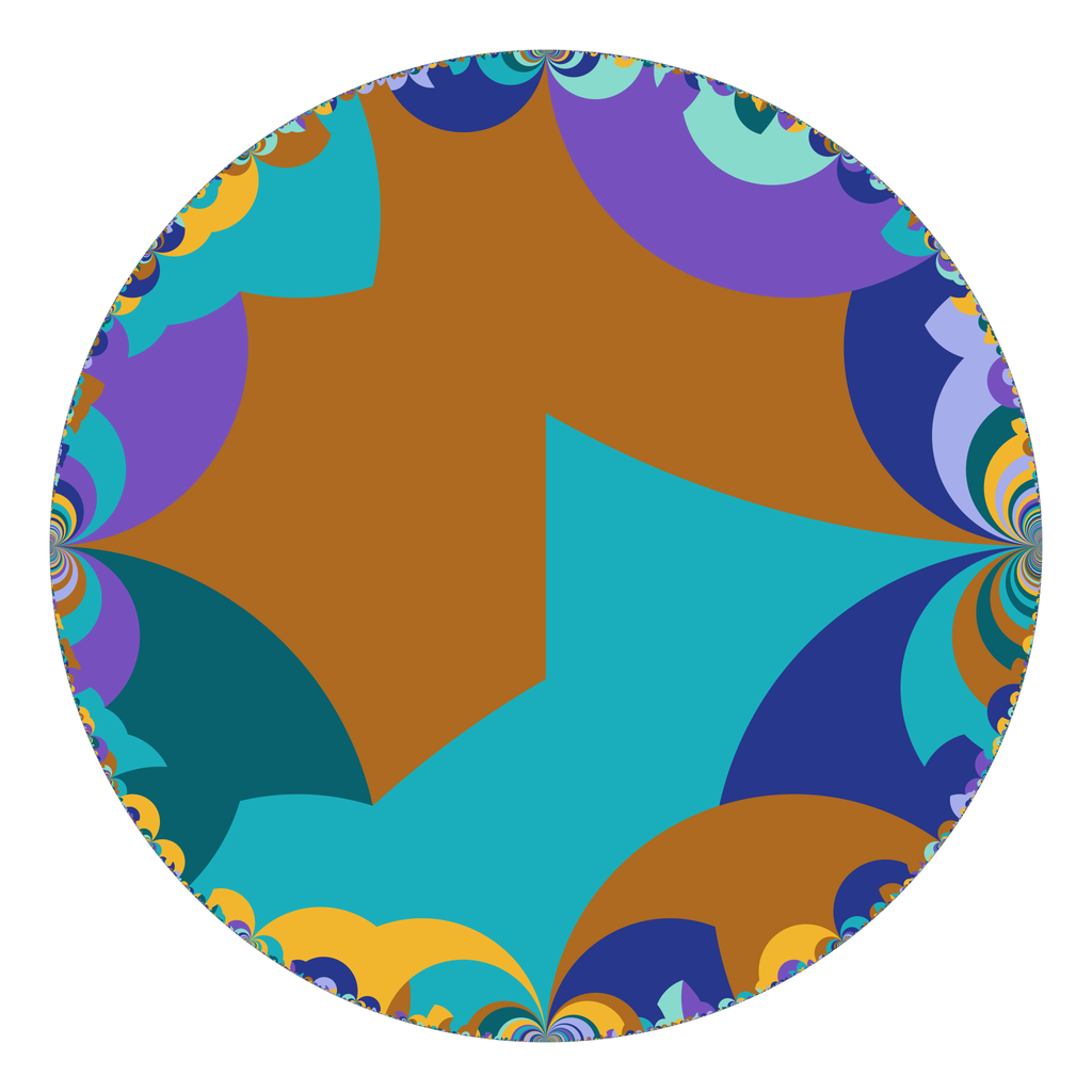 Tiling of the disk model by a fundamental domain for Γ(4).