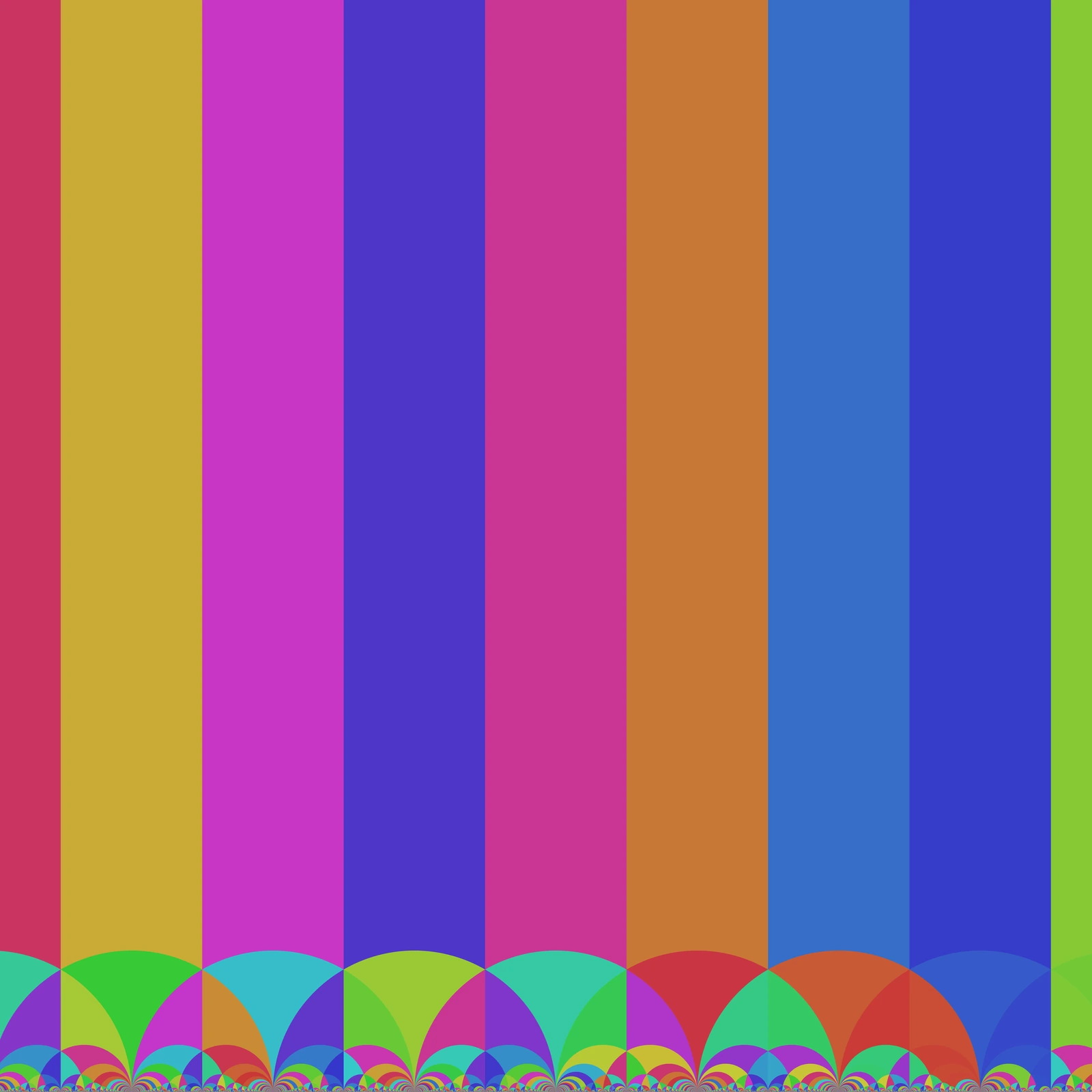 Tiling of the half-plane model by a fundamental domain for SL₂(ℤ).