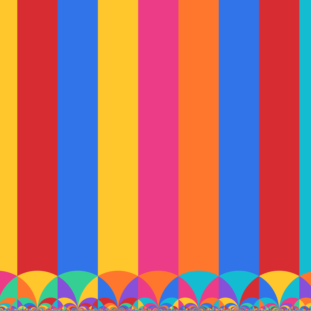 Tiling of the half-plane model by a fundamental domain for SL₂(ℤ).